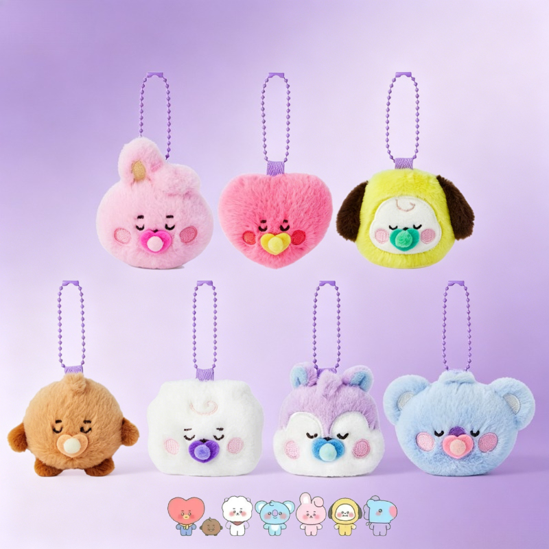 Anime Merchandise Keychains - BT21 cartoon cute baby series plush