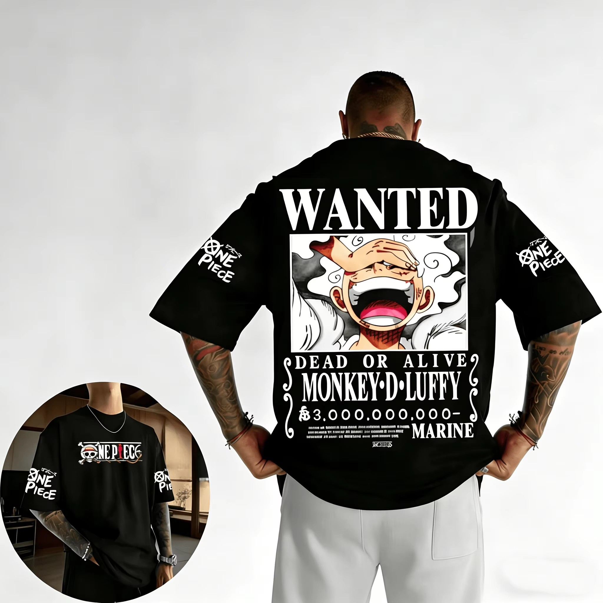 Anime Merchandise Clothes - One Piece T-shirt Gear 5 Teshirt