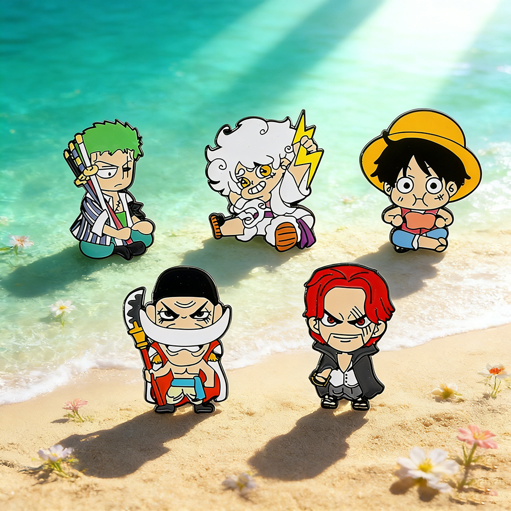 Enamel Pin Set - Anime Roronoa Zoro & Monkey D.