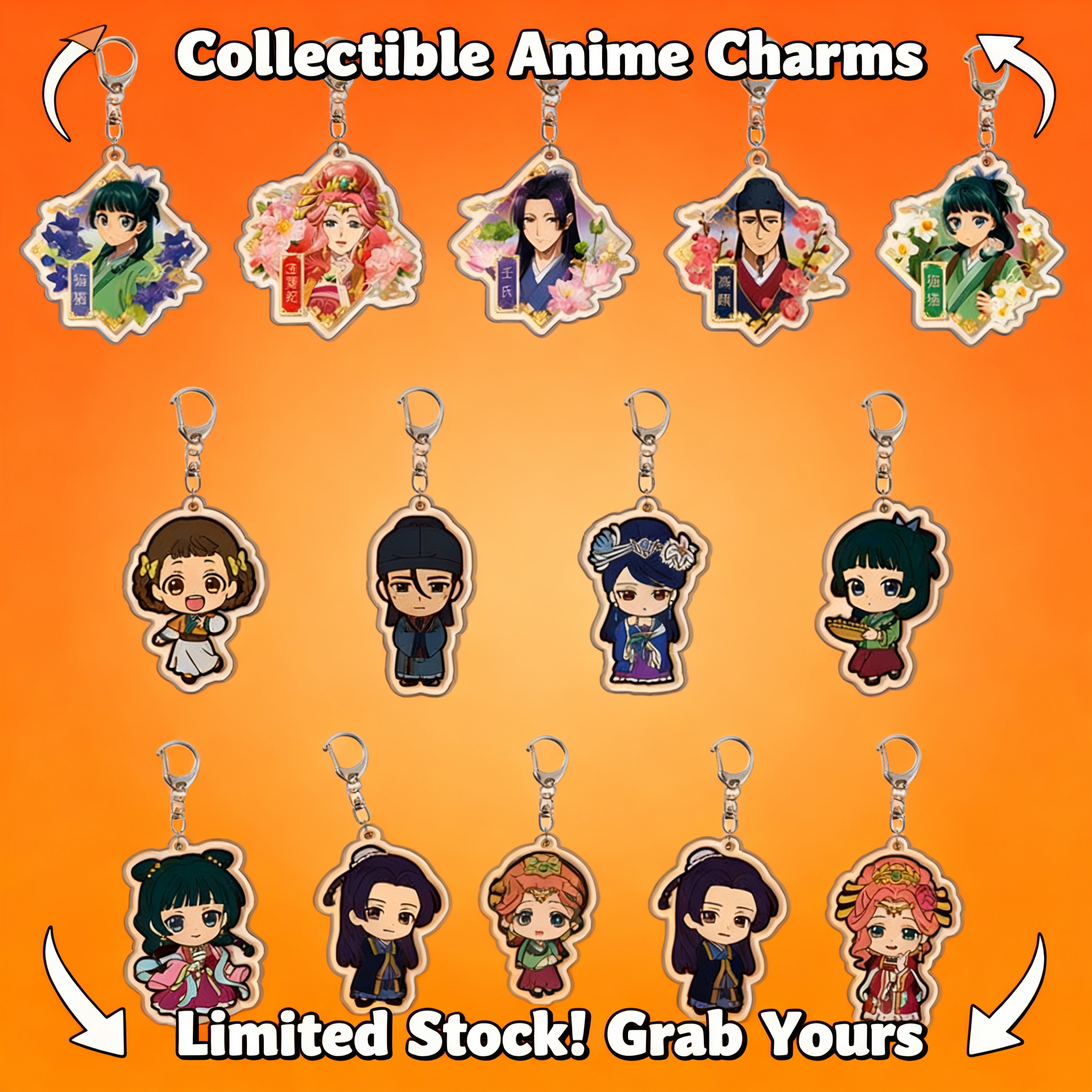 Anime Merchandise Keychains - Anime Keychain Acrylic Keychain The Apothecary