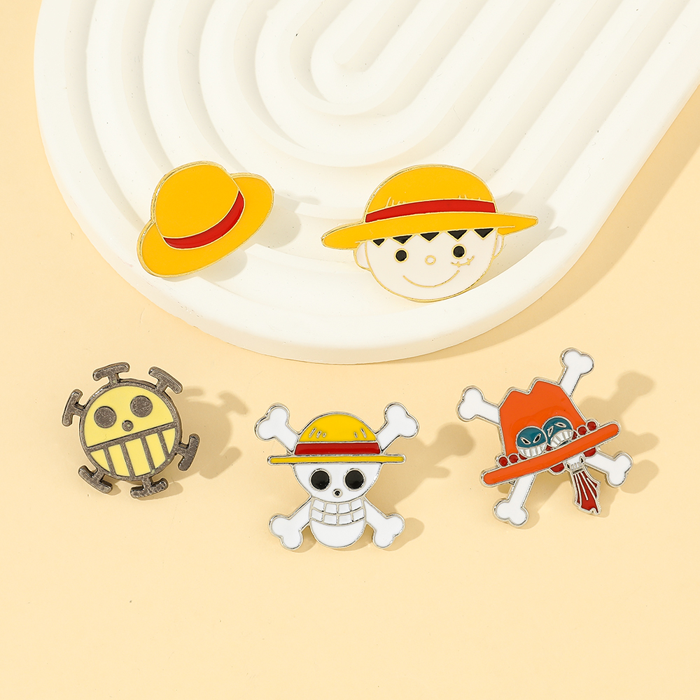 5 Pcs Cartoon Monkey D. Luffy  – Enamel Pin Set recenzja i cena