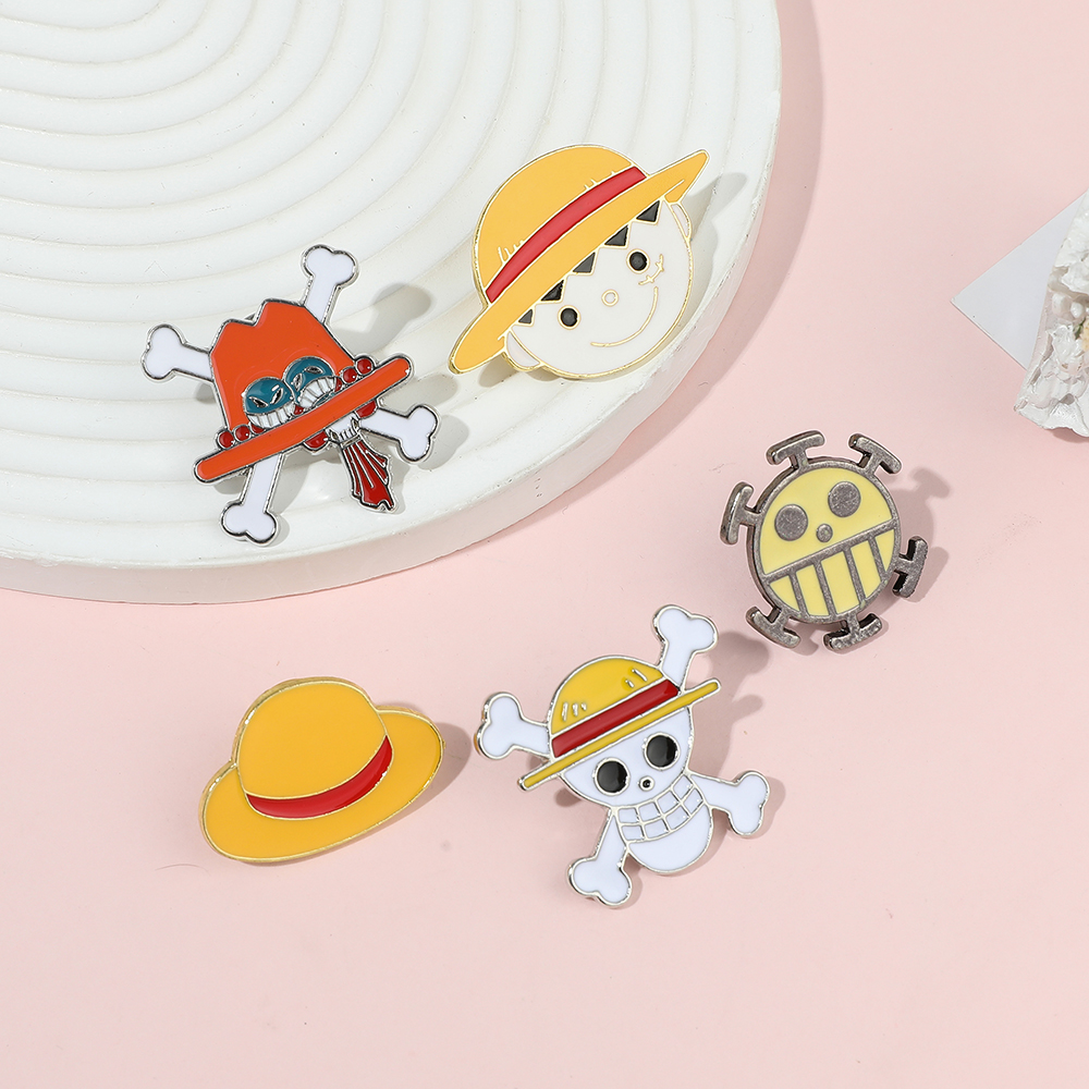 5 Pcs Cartoon Monkey D. Luffy  – Enamel Pin Set recenzja i cena