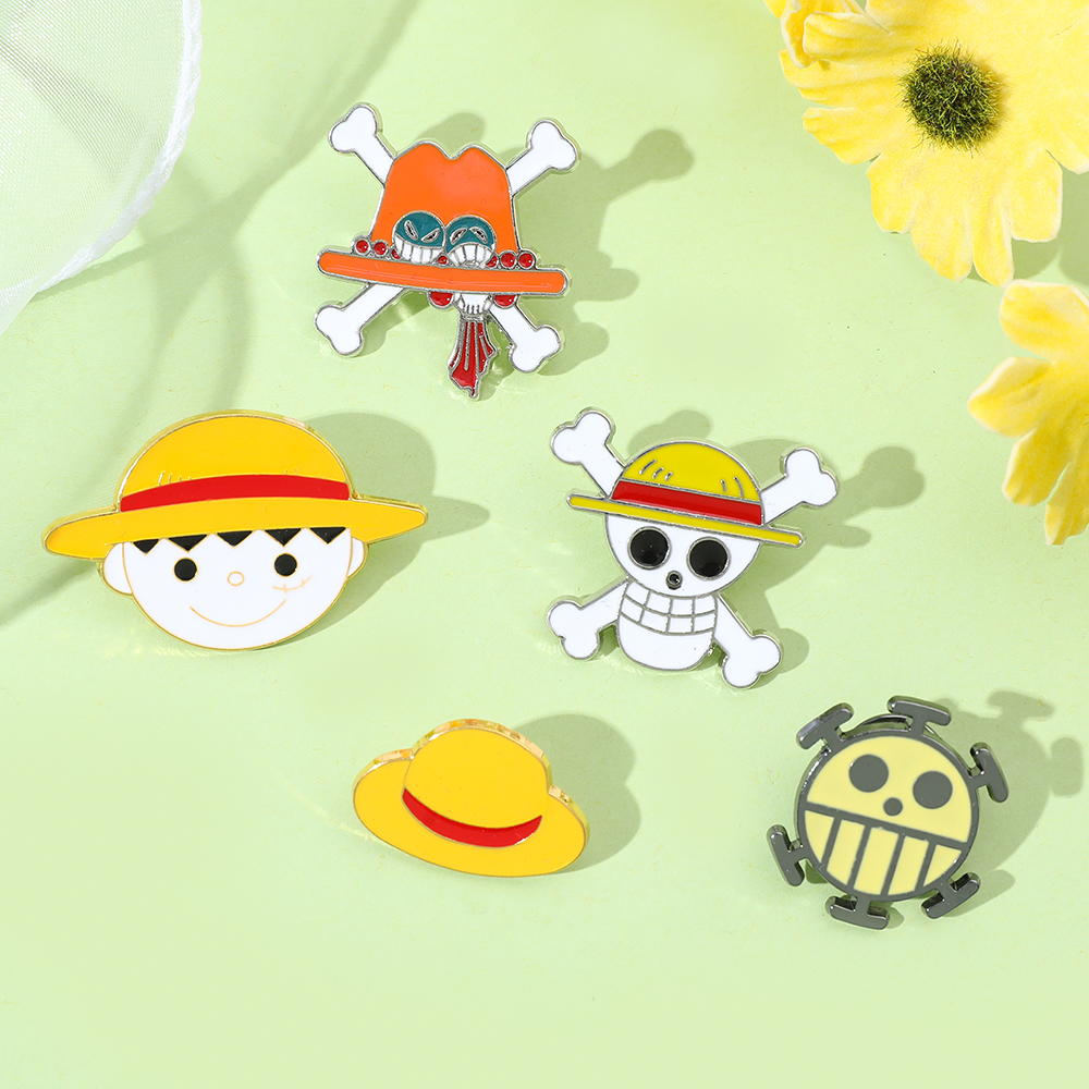 5 Pcs Cartoon Monkey D. Luffy  – Enamel Pin Set recenzja i cena