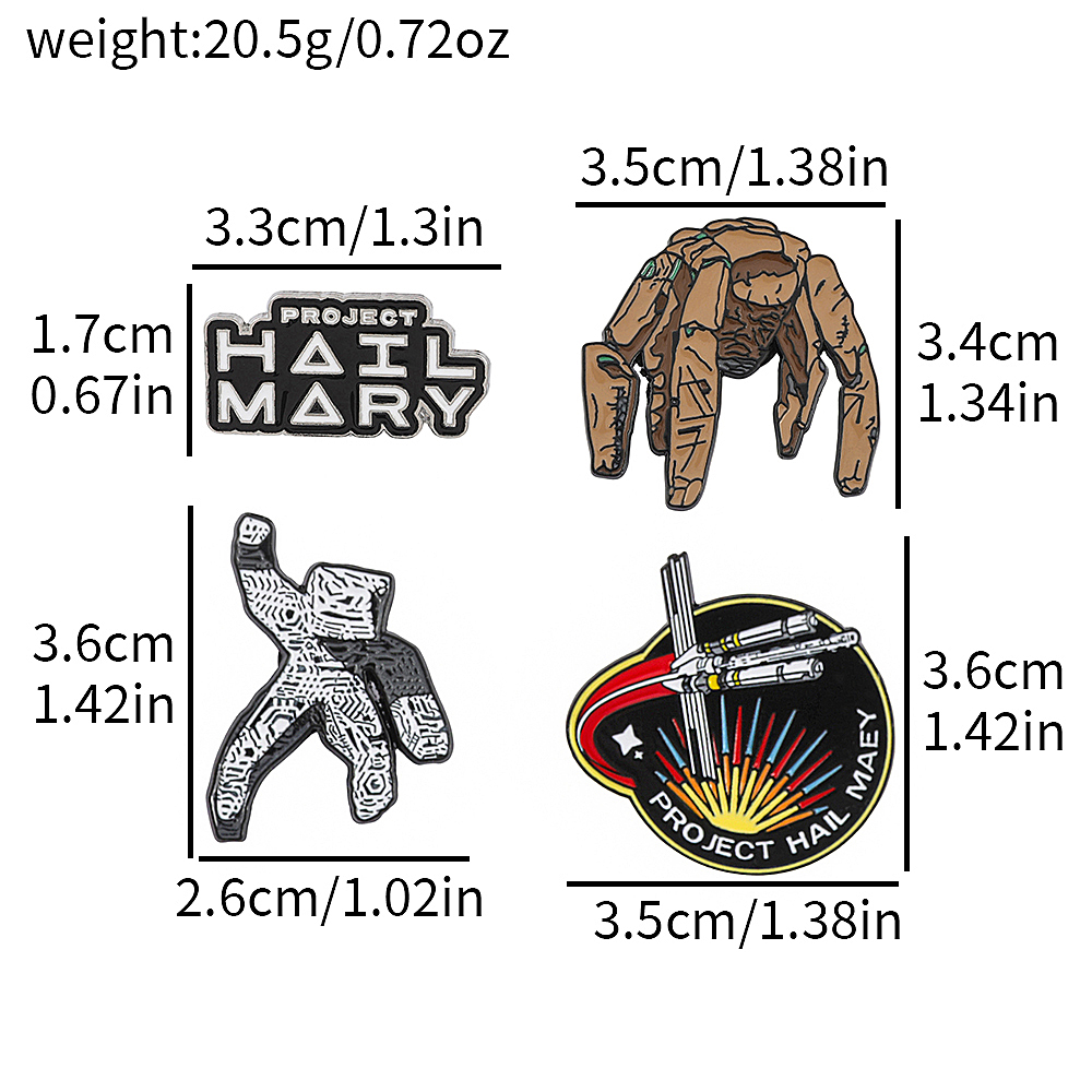 4pc Sci-Fi Enamel Pin Set Proj – Enamel Pin Set recenzja i cena