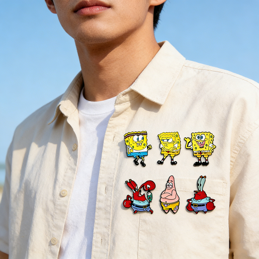 6 Pcs SpongeBob SquarePants An – Enamel Pin Set recenzja i cena