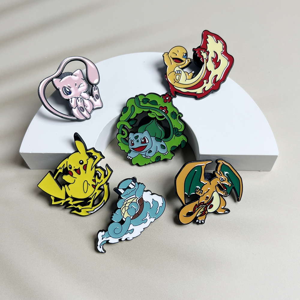 6pcs Anime Pins Set Pokemon En – Enamel Pin Set recenzja i cena